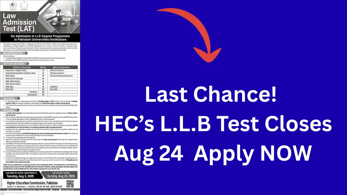 HEC’s L.L.B Entry Test
