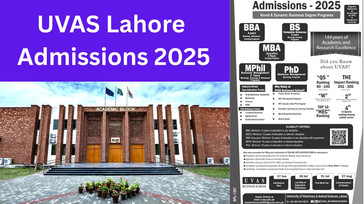 UVAS Lahore Admissions 2025