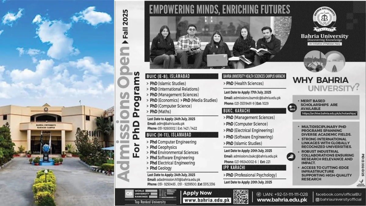 Bahria University Karachi Campus Admissions 2025