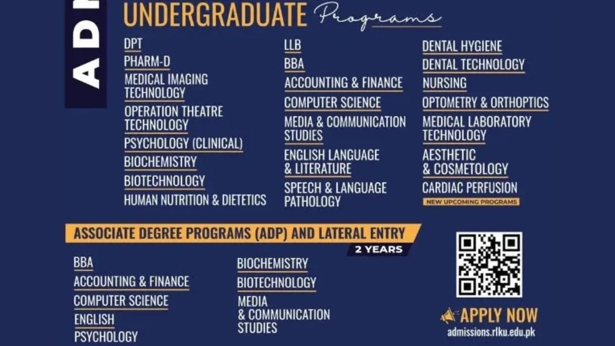 Rashid Latif Khan University (RLKU) Lahore Admissions 2025