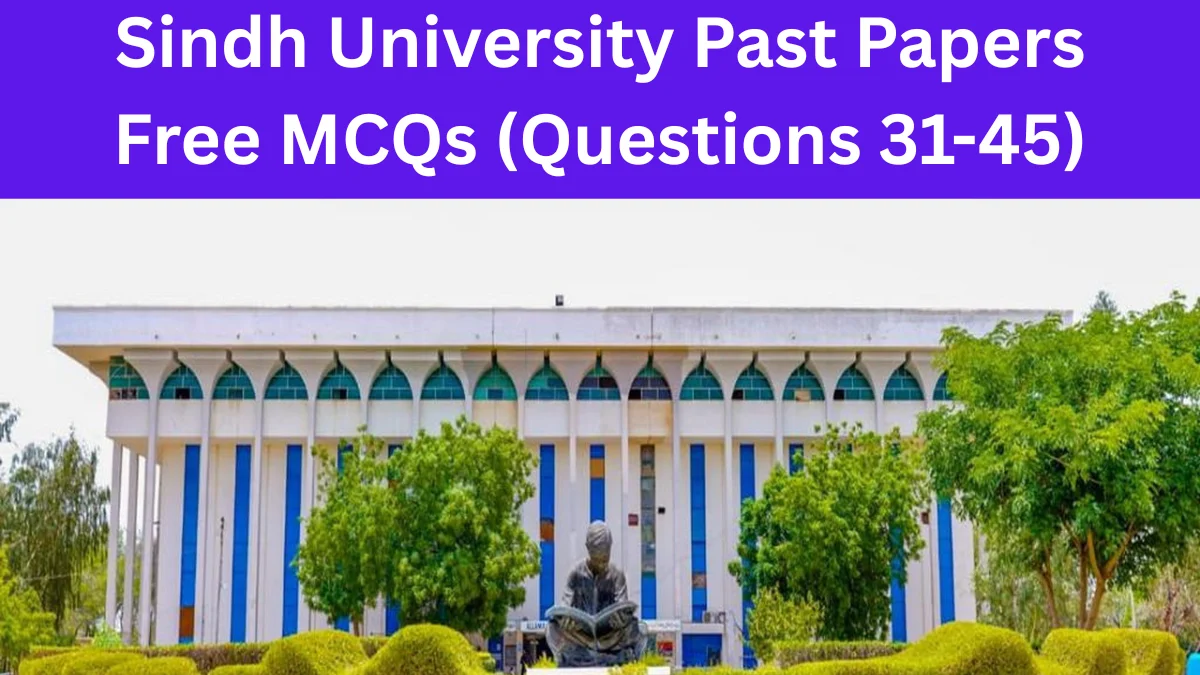 Sindh University Past Papers