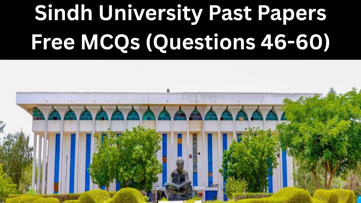Sindh University Past Papers: Free MCQs Exam Prep Guide (Questions 46-60)