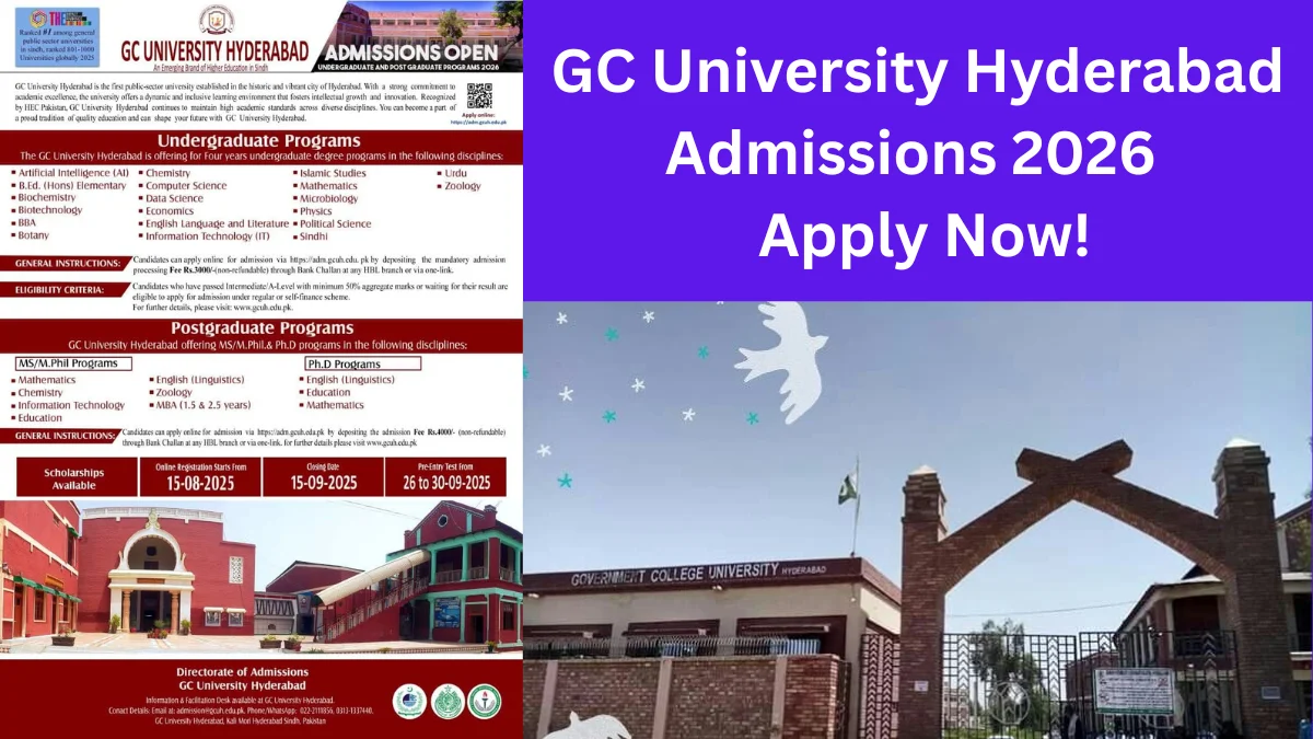 GC University Hyderabad Admissions 2026 – Apply Now for Undergraduate & Postgraduate Programs!